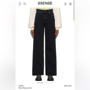 GANNI NWT Magny black jeans